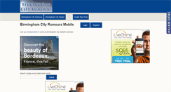 Desktop Screenshot of mobile.birminghamcityrumours.co.uk